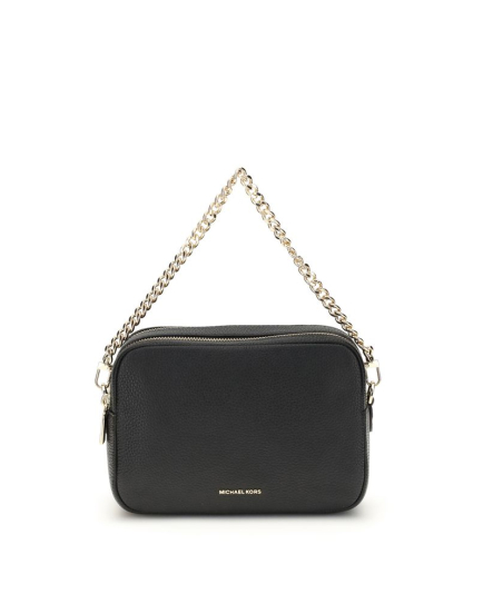 Michael Kors Black Calf Leather Bos Taurus Shoulder Bag