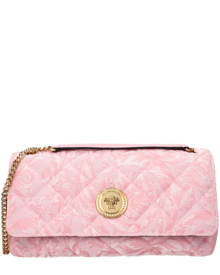Versace Pink Fabric Shoulder Bag