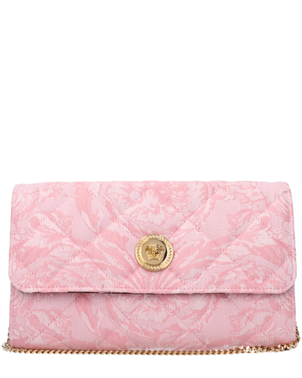 Versace Pink Fabric Clutch Bag