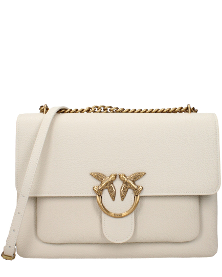 PINKO Beige Leather Crossbody Bag