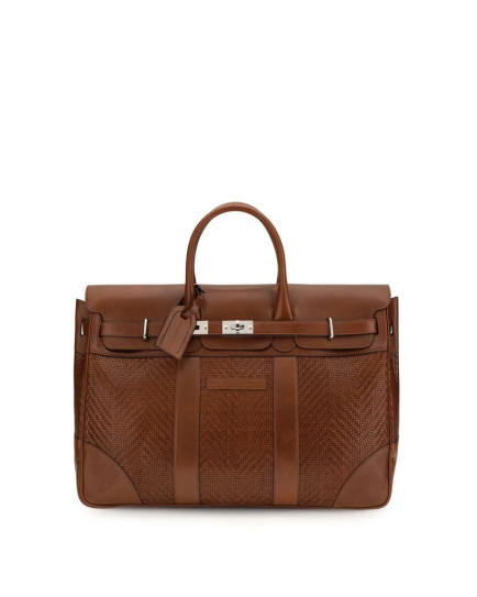 Brunello Cucinelli Brown Calf Leather Bos Taurus Backpack