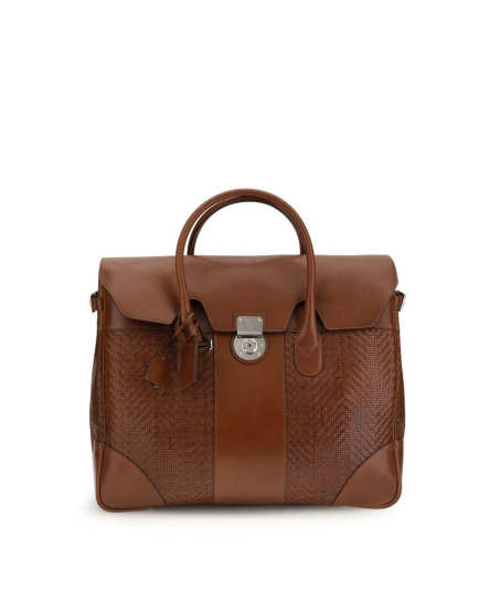 Brunello Cucinelli Brown Calf Leather Bos Taurus Luggage And Travel