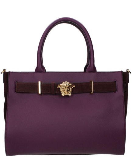 Versace Purple Leather Handbag