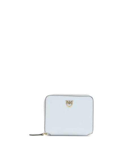 PINKO Blue Calf Leather Bos Taurus Wallet