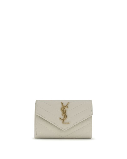Saint Laurent Beige Calf Leather Bos Taurus Wallet