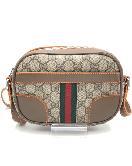 Gucci PRE-OWNED GG Supreme Sherry Shoulder Bag Brown