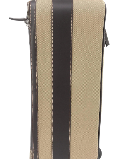 Prada PRE-OWNED Jacquard Canvas Leather Suitcase