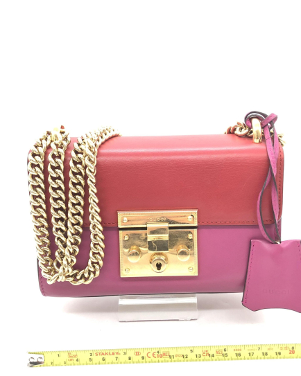 Gucci PRE-OWNED Padlock Crossbody Shoulder Bag In Pink