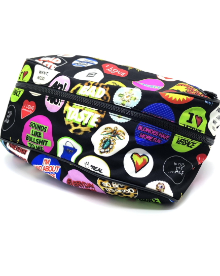 Versace PRE-OWNED Nylon Travel Stamp Vanity Pouch