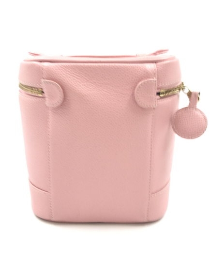 Chanel PRE-OWNED Pink Caviar Vanity Case With Zipper