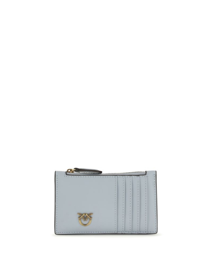 PINKO Blue Calf Leather Bos Taurus Wallet