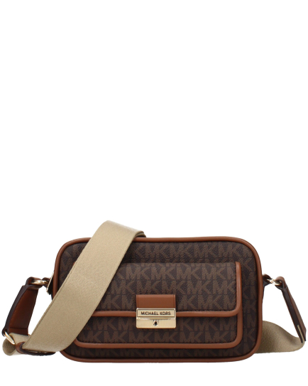 Michael Kors Brown Fabric Crossbody Bag
