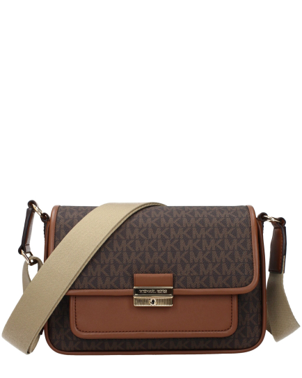 Michael Kors Brown Fabric Crossbody Bag