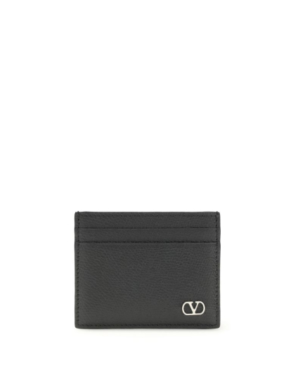 Valentino Garavani Black Calf Leather Bos Taurus Wallet