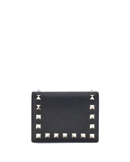 Valentino Garavani Black Calf Leather Bos Taurus Wallet