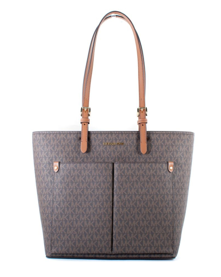 Michael Kors Brown Canvas Tote Bag