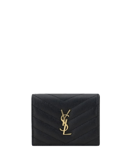 Saint Laurent Black Lamb Ovis Aries Aries Wallet