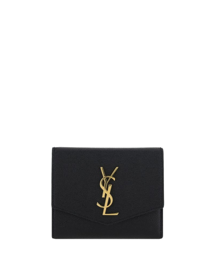 Saint Laurent Black Calf Leather Bos Taurus Wallet