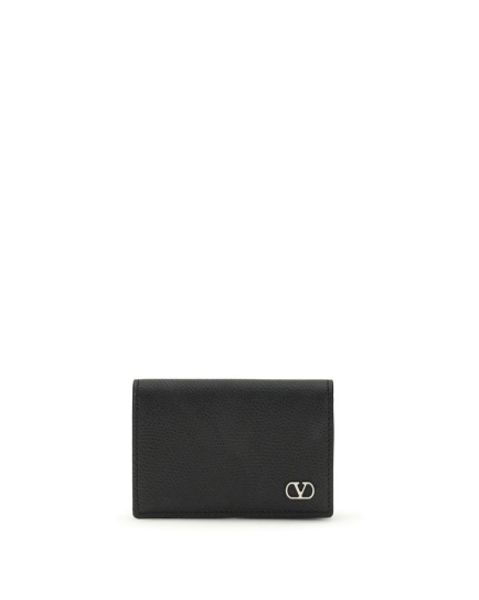 Valentino Garavani Black Calf Leather Bos Taurus Wallet