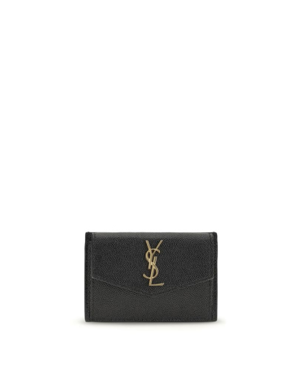 Saint Laurent Black Calf Leather Bos Taurus Wallet