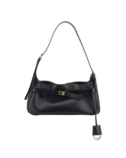 Balenciaga Black Calf Leather Bos Taurus Shoulder Bag