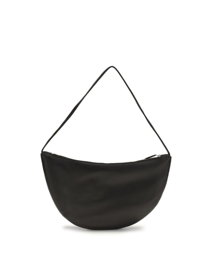The Row Black Calf Leather Bos Taurus Shoulder Bag