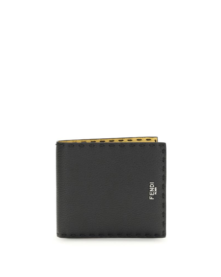 Fendi Black Calf Leather Bos Taurus Wallet