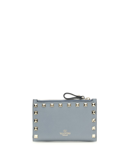 Valentino Garavani Blue Calf Leather Bos Taurus Wallet