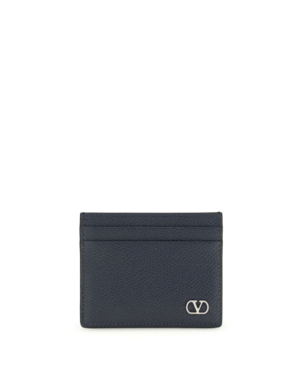 Valentino Garavani Blue Calf Leather Bos Taurus Wallet