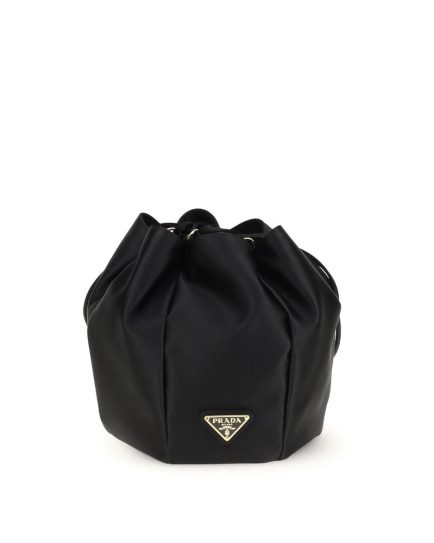Prada Black Silk Backet Bag