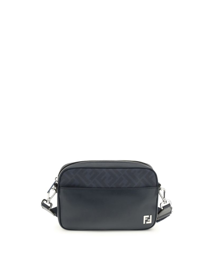 Fendi Blue Calf Leather Bos Taurus Shoulder Bag