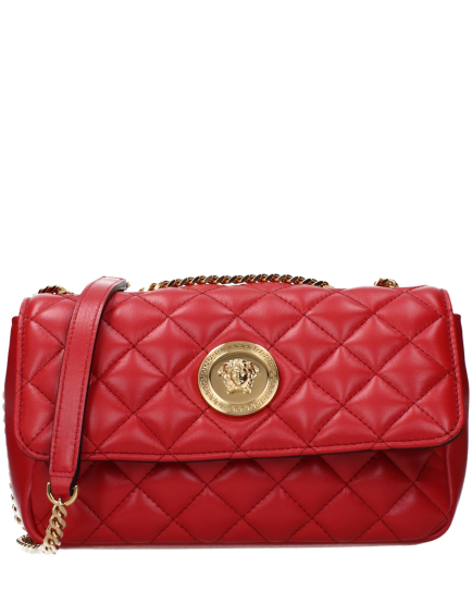 Versace Red Leather Shoulder Bag
