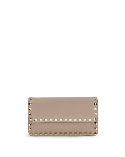 Valentino Garavani Beige Calf Leather Bos Taurus Wallet