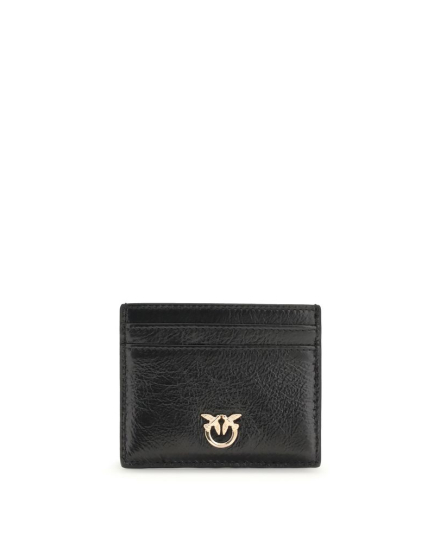 PINKO Black Calf Leather Bos Taurus Wallet