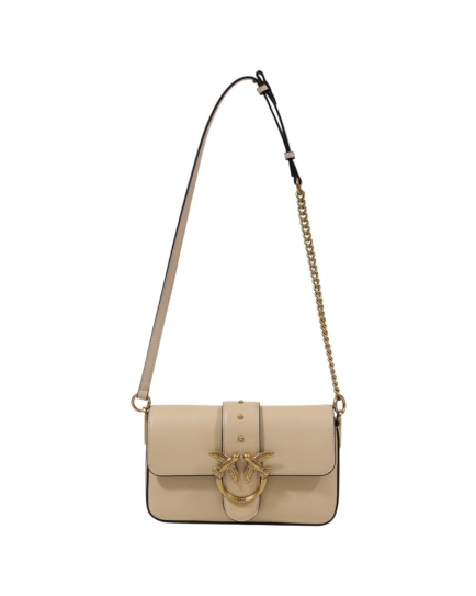 PINKO Gray Leather Handbag