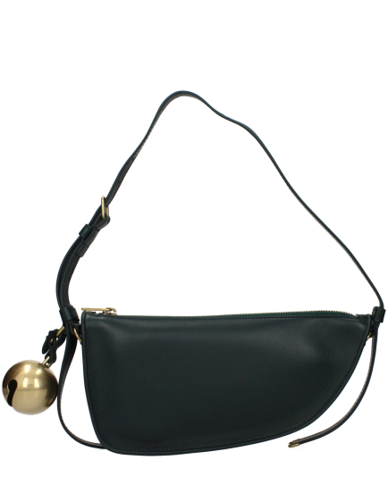 Burberry Green Leather Shoulder Bag