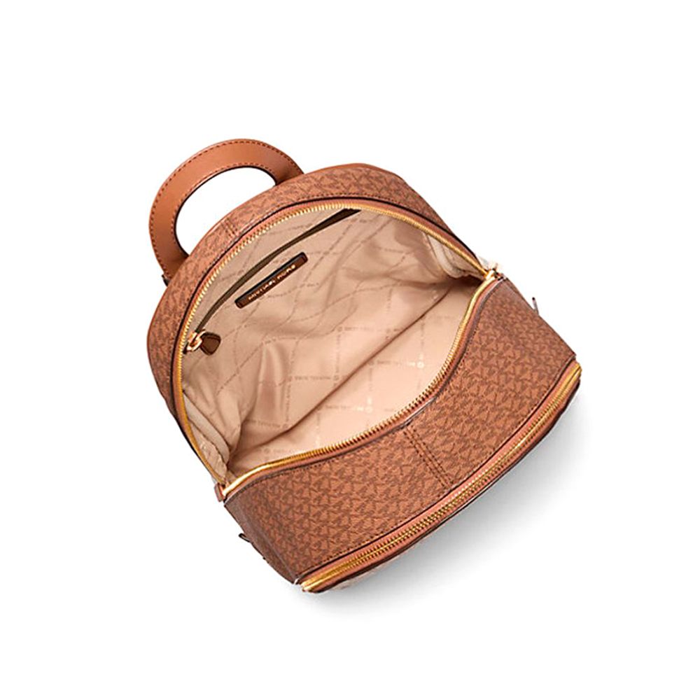 Michael Kors Brown Leather Backpack - Image 3
