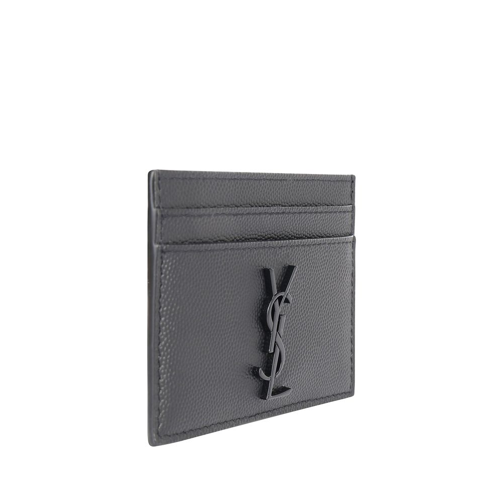 Saint Laurent Gray Calf Leather Bos Taurus Wallet - Image 2