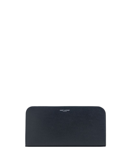 Saint Laurent Black Calf Leather Bos Taurus Wallet