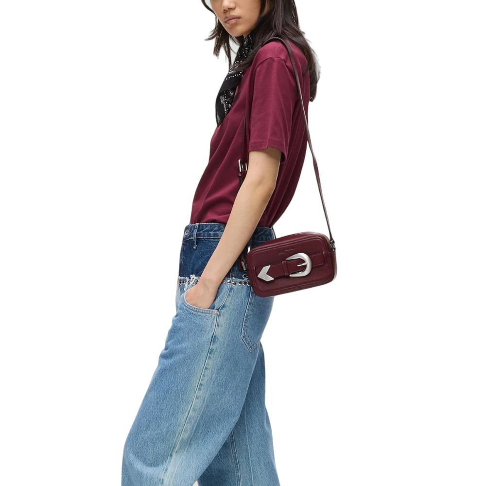 Karl Lagerfeld Bordeaux Polyethylene Handbag - Image 5