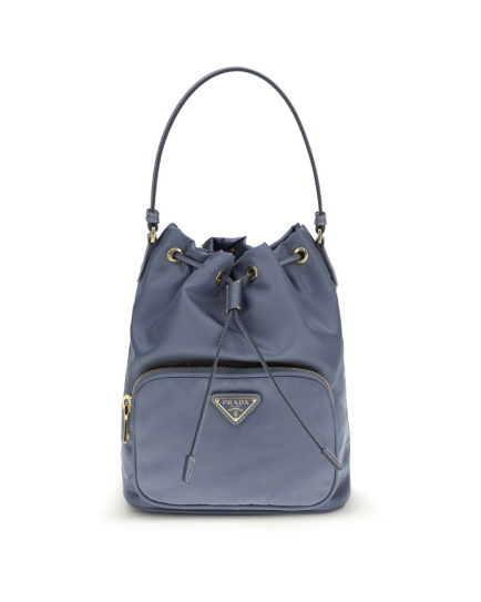 Prada Blue Polyamide Backet Bag