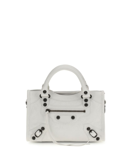 Balenciaga White Calf Leather Bos Taurus Handbag