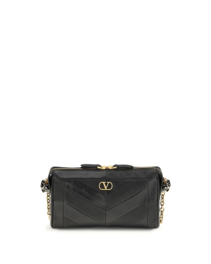 Valentino Garavani Black Lamb Ovis Aries Aries Shoulder Bag