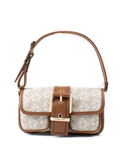 Michael Kors Beige Canvas Shoulder Bag