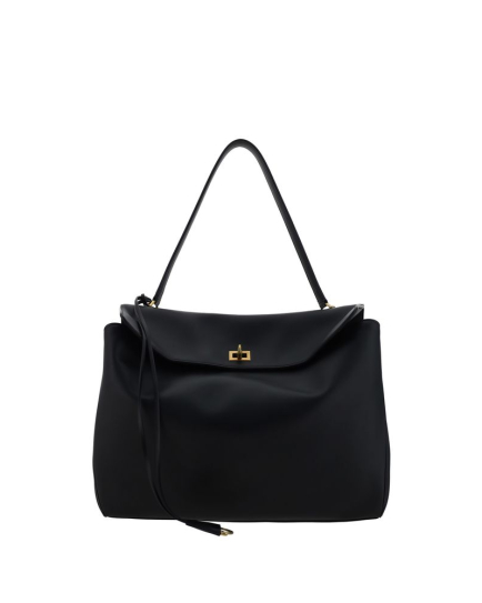 Balenciaga Black Calf Leather Bos Taurus Shoulder Bag