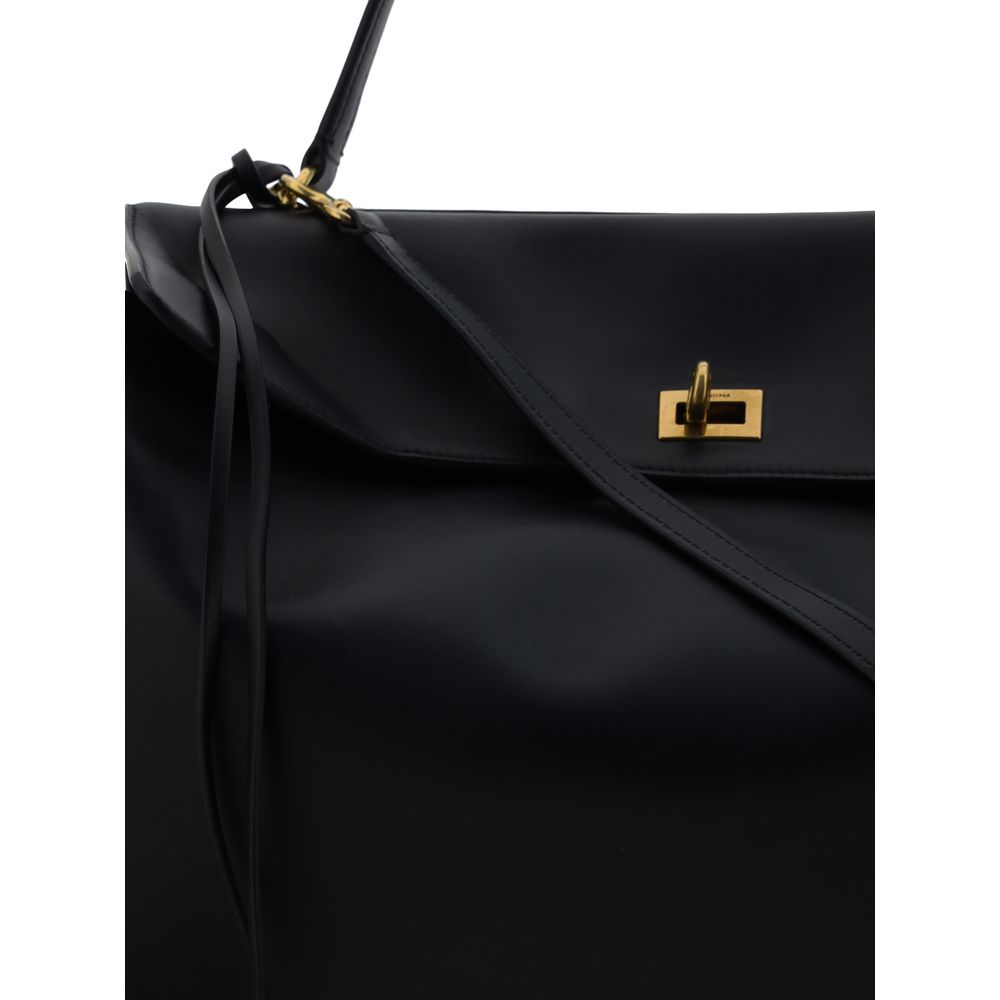 Balenciaga Black Calf Leather Bos Taurus Shoulder Bag - Image 4