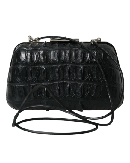 Balenciaga Black Exotic Skin Leather Shoulder Crossbody Box Clutch Bag
