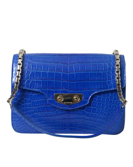Balenciaga Blue Exotic Leather Neo Classic Small Shoulder Bag