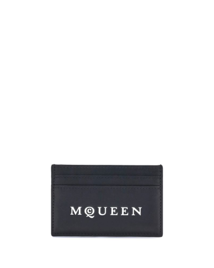 Alexander McQueen Black Calf Leather Bos Taurus Wallet