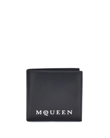 Alexander McQueen Black Calf Leather Bos Taurus Wallet